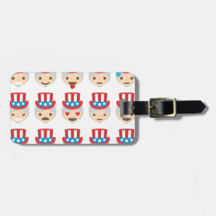 uncle sam emoji luggage tag