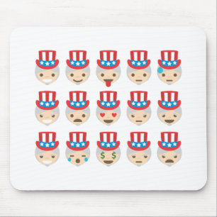 uncle sam emoji mouse pad