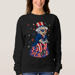 Uncle Sam Game Controller 4th Of July Boys Kids Te Sweatshirt