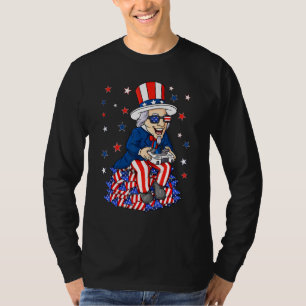 Uncle Sam Game Controller 4th Of July Boys Kids Te T-Shirt