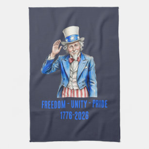 Uncle Sam Happy 4th of July Patriotic Tea Towel