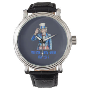 Uncle Sam Happy 4th of July Patriotic Watch