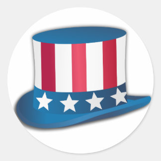 Uncle Sam Hat Classic Round Sticker