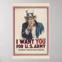 Uncle Sam I Want You 1917 World War I Recruiting