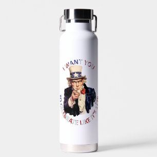 Uncle Sam I Want You To Celebrate Like Its 1776 Water Bottle