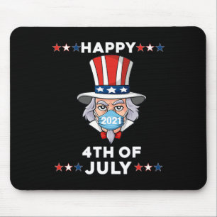 Uncle Sam In A Mask 4th Of July 2021 Fun Boys Kids Mouse Pad