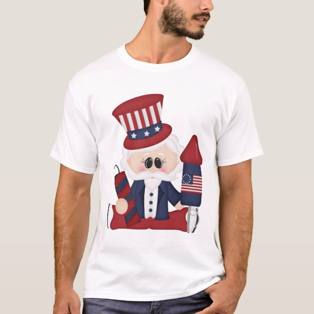 Uncle Sam July Fourth Patriotic t-shirt (Front)
