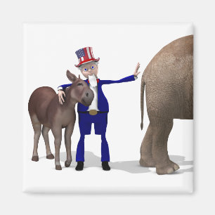 Uncle Sam Loves Animals Magnet