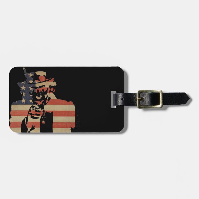 Uncle Sam Luggage Tag (Front Horizontal)