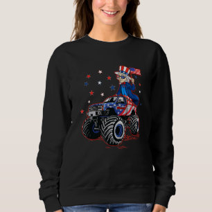Uncle Sam Monster Truck 4th Of July Boys Kids Sweatshirt