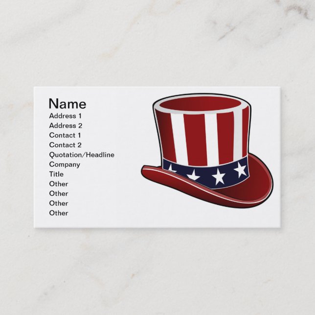 Uncle Sam Needs $$ Business Card (Front)
