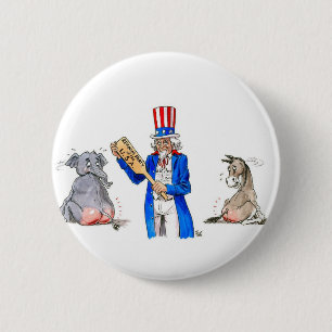 Uncle Sam Paddle 6 Cm Round Badge