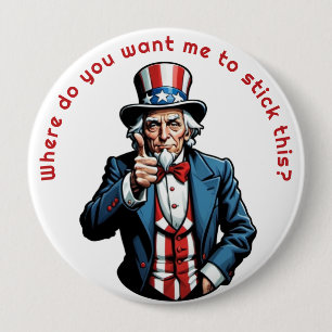 Uncle Sam Personalize 10 Cm Round Badge