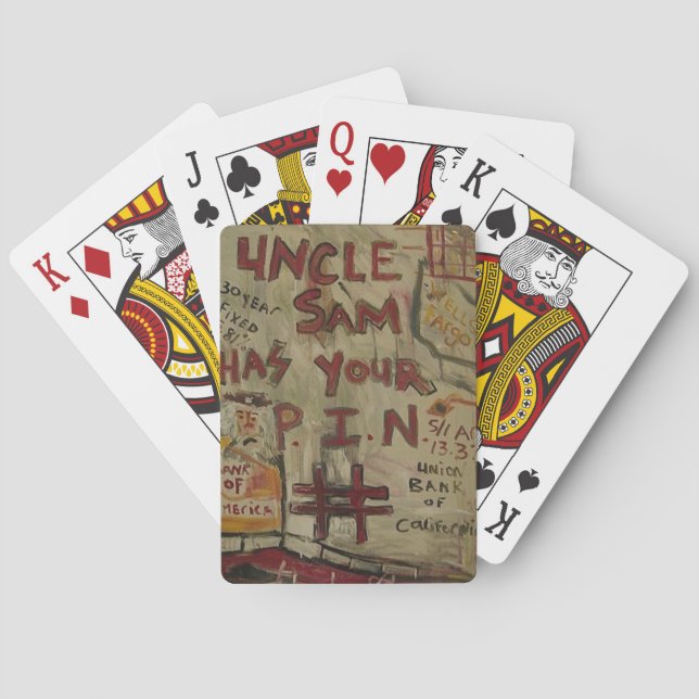 UNCLE SAM PIN NUMBER PLAYING CARDS (Back)