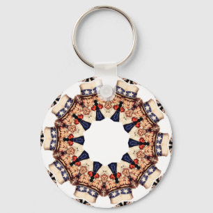 Uncle Sam Pointing Finger Kaleidoscope Key Ring