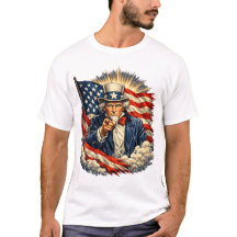 Uncle Sam Pointing with American Flag – Vintage Pa
