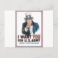 Uncle Sam Poster, America. I Want You For...