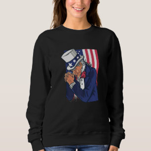 Uncle Sam Praying Us American Patriotic Culture 4t Sweatshirt