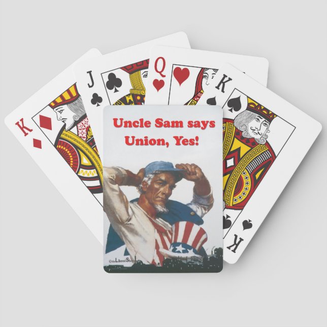Uncle Sam Pro Union Bicycle Playing Cards (Back)