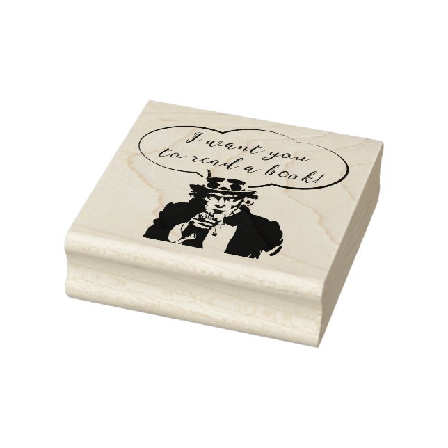 UNCLE SAM READ A BOOK RUBBER STAMP (Stamp)