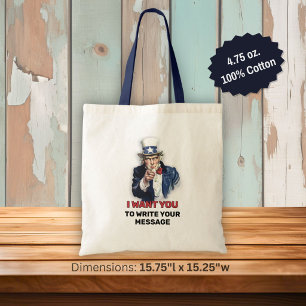 Uncle Sam Recruiting Tote Bag