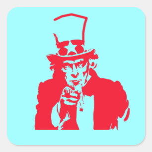 Uncle Sam (Red) on Stickers