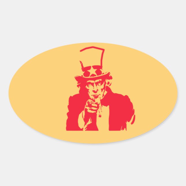 Uncle Sam (Red) on Stickers (Front)