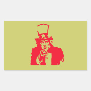 Uncle Sam (Red) on Stickers