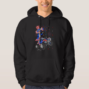 Uncle Sam Riding Monster Truck 4th Of July Boys Ki Hoodie