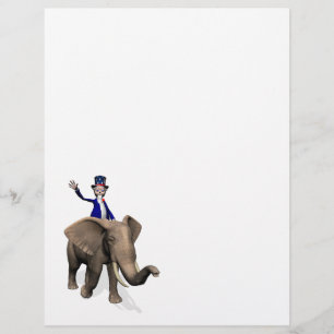 Uncle Sam Riding On Elephant