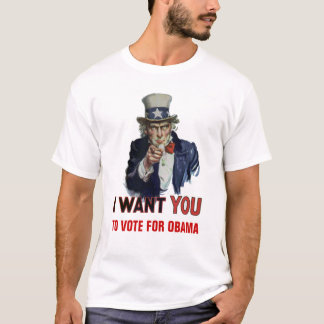 Uncle Sam Says, "Vote For Obama" T-Shirt