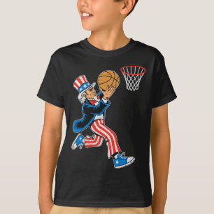 Uncle Sam Sketll American Flag Usa Sport 4th Of Ju T-Shirt