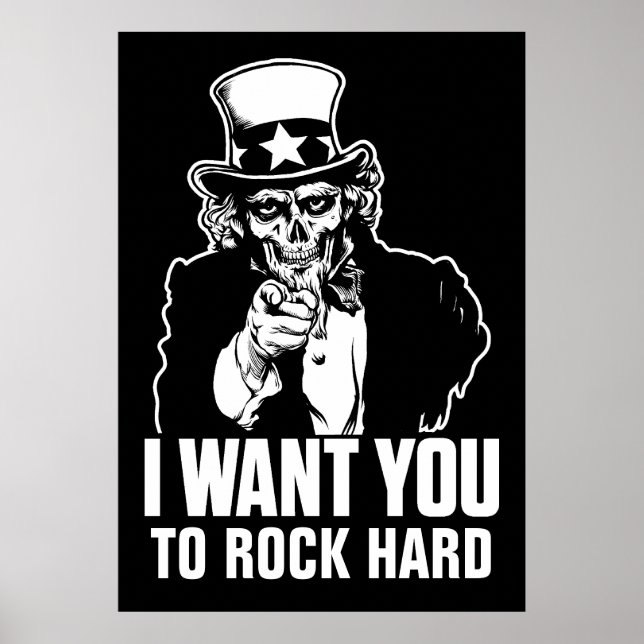 Uncle Sam Skull Customisable Print (Front)