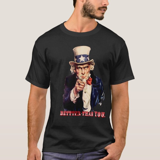 Uncle Sam speaks his mind T-Shirt (Front)