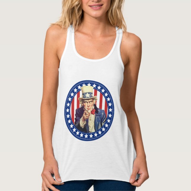 Uncle Sam Stars and Stripes Singlet (Front)