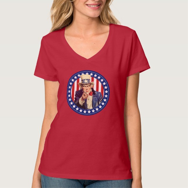 Uncle Sam Stars and Stripes T-Shirt (Front)