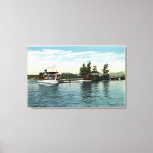 Uncle Sam Steamer at the Loon Island Landing Canvas Print