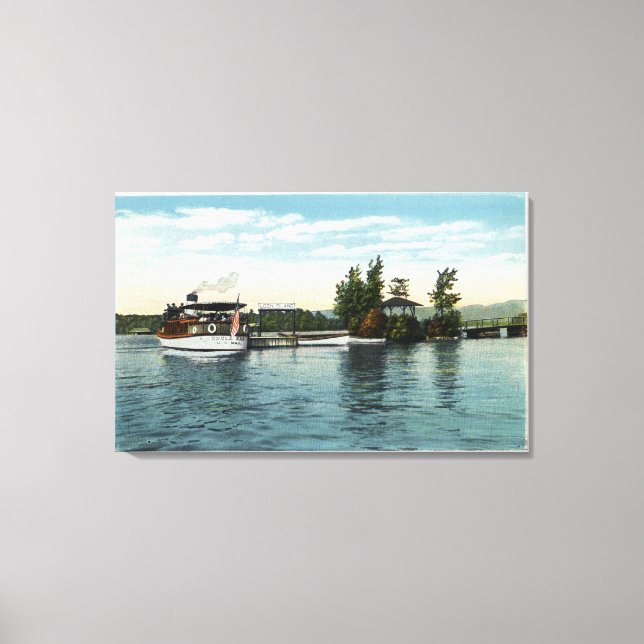 Uncle Sam Steamer at the Loon Island Landing Canvas Print (Front)