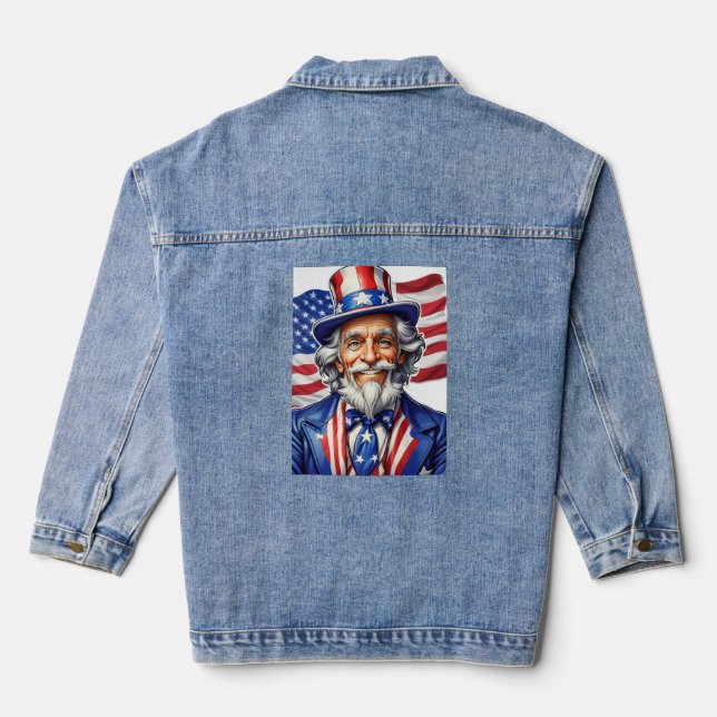 Uncle Sam USA Denim Jacket (Back)