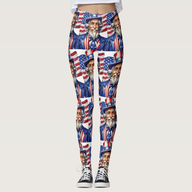 Uncle Sam USA Leggings (Front)