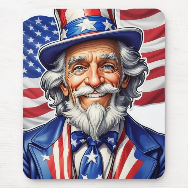 Uncle Sam USA Mouse Pad (Front)