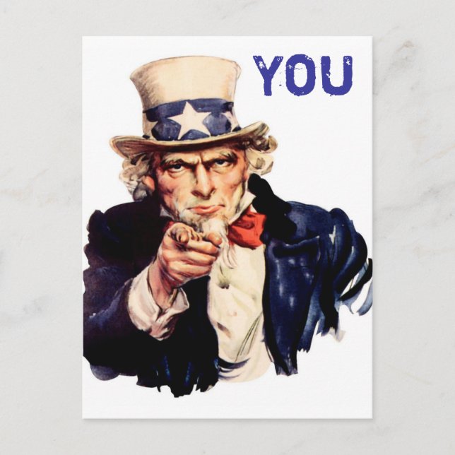 uncle sam,vintage postcard (Front)