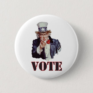Uncle-Sam---Vote 6 Cm Round Badge