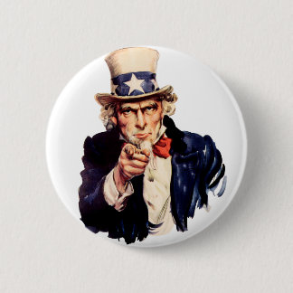 Uncle Sam Wants You! 6 Cm Round Badge