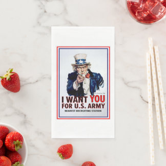 Uncle Sam Wants You Napkin