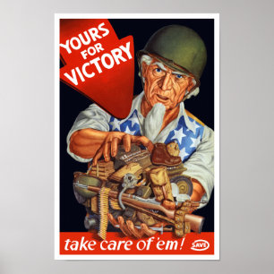 Uncle Sam -- Yours For Victory -- WWII Poster