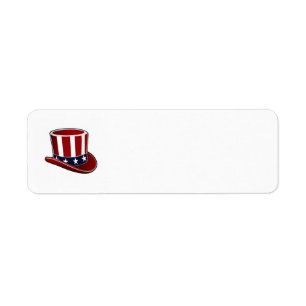 Uncle Sam's Hat Return Address Label