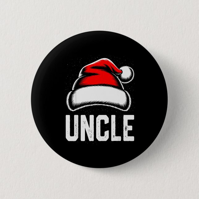Uncle Santa Christmas Family Matching Pajamas Xmas 6 Cm Round Badge (Front)