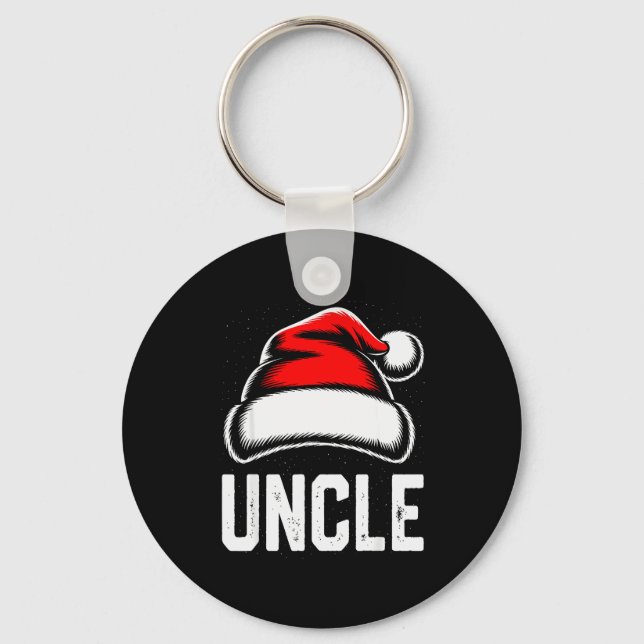 Uncle Santa Christmas Family Matching Pajamas Xmas Key Ring (Front)