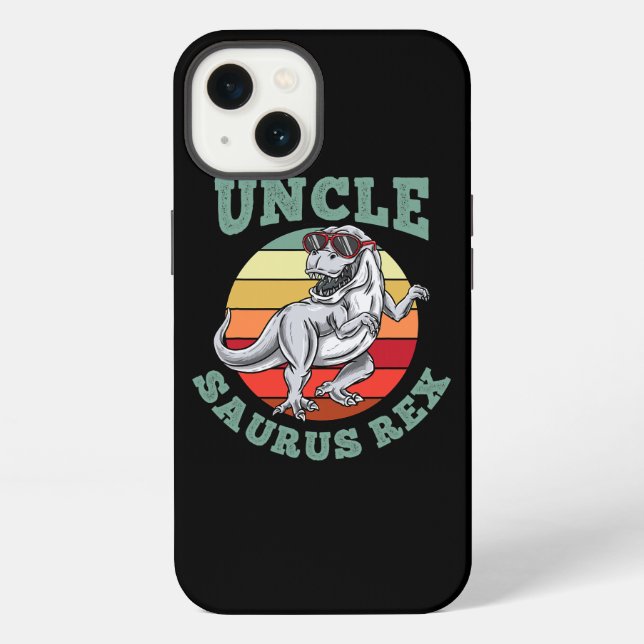 Uncle Saurus Rex Unclesaurus Dinosaur Family 2 iPhone Case (Back)
